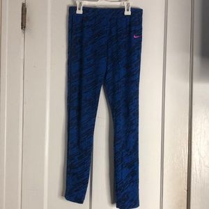 Nike blue and black leggings
